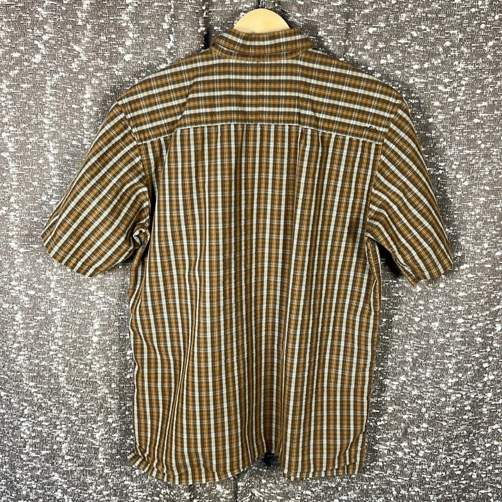 Vintage Columbia‎ Men's Causal Button Up Shirt Plaid BROWN